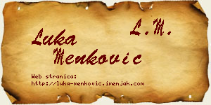 Luka Menković vizit kartica